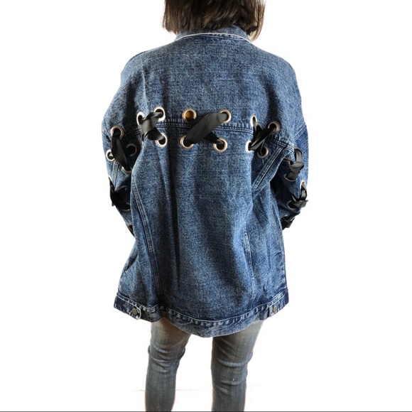 Ribbon detail denim jacket - Picture 4 of 8